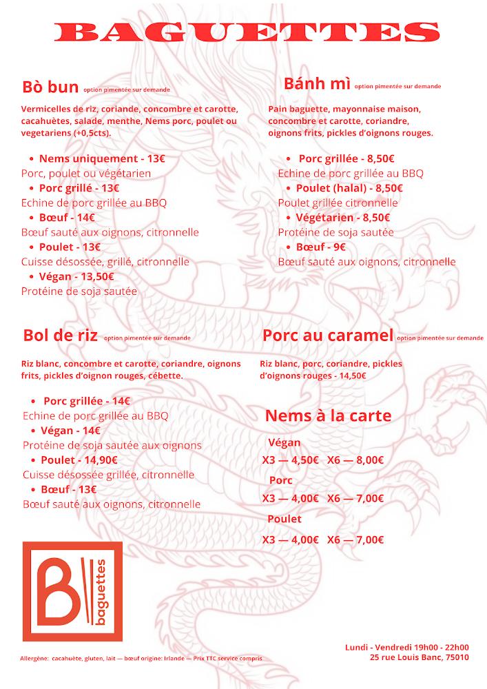 Baguettes - Bobun & Banhmi - Menu Image 2